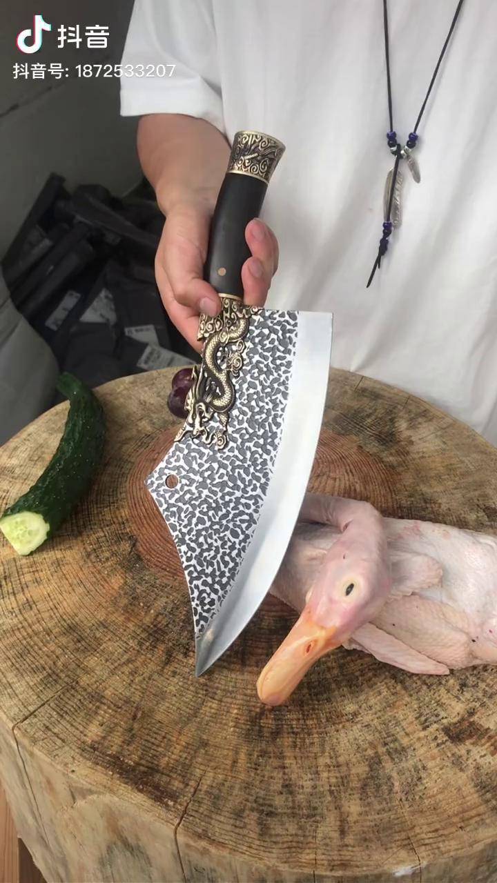 手工锻打菜刀手工菜刀厨刀菜刀匠心制作