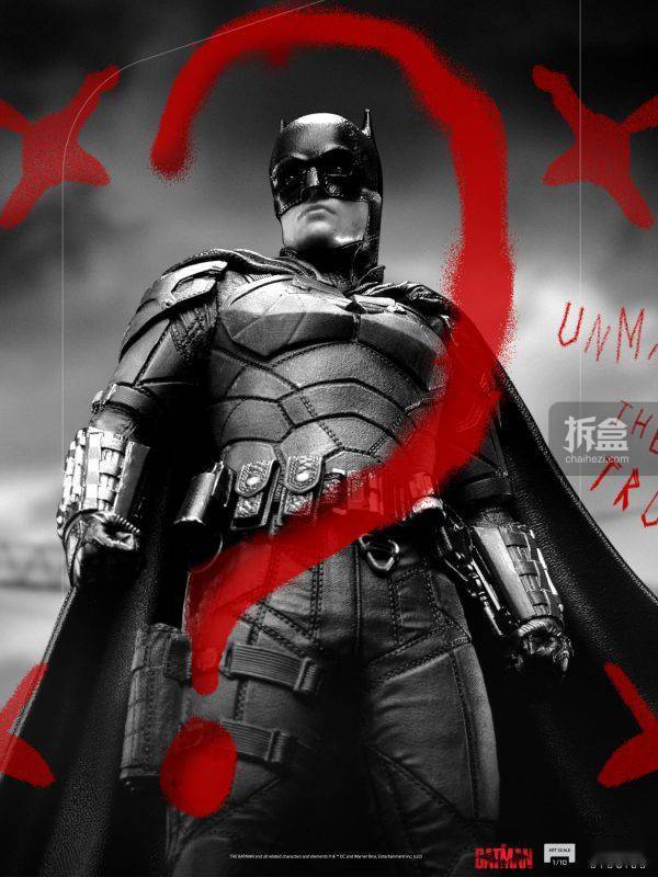 TheIron Studios：1/10比例 2022版《The Batman/新蝙蝠侠》- 蝙蝠侠 雕像