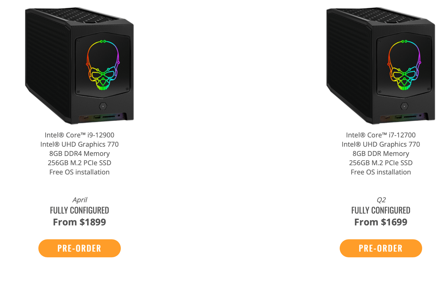 英特尔 NUC 12 Extreme 主机海外开启预定，4 月发货