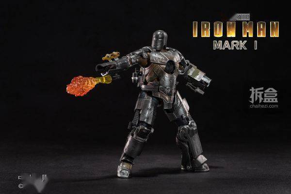 人偶|中动玩具 IRONMAN钢铁侠 马克MK1 发光版 漫威可动人偶