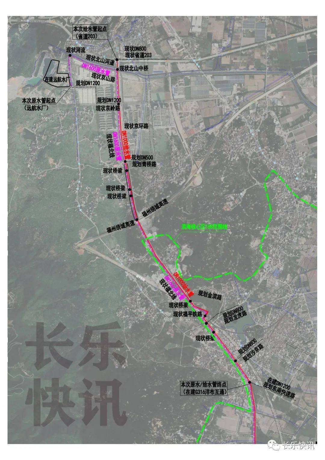 福北线项目全段平面卫星图来源:长乐快讯,长乐论坛返回搜狐,查看更多