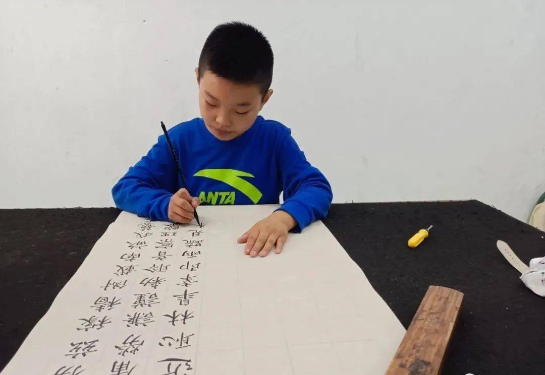 12岁少年的书法太惊艳……_张晓博_父亲_孩子
