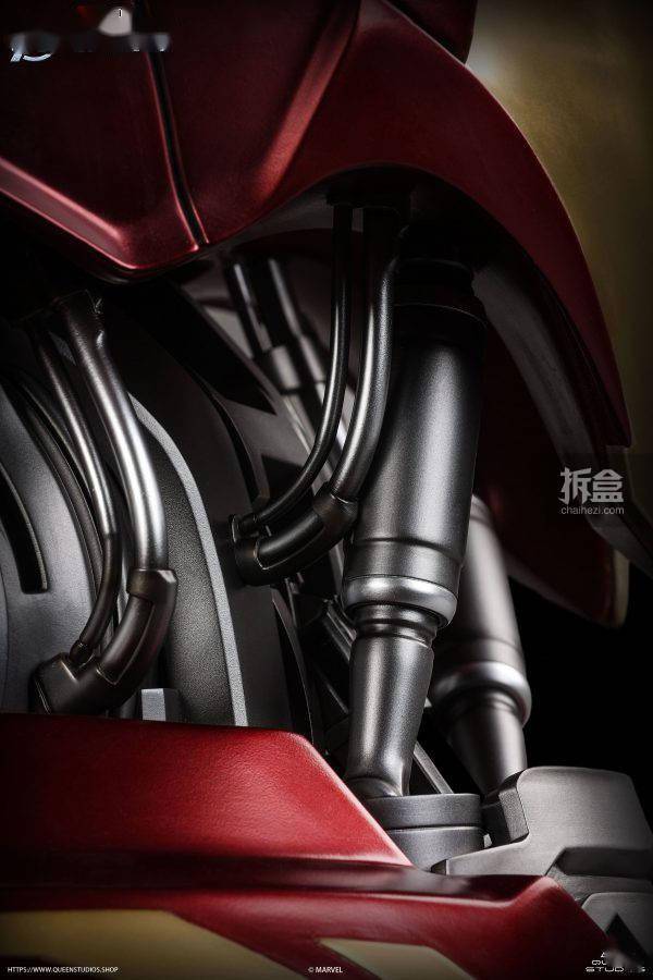 系列|QUEEN STUDIOS 漫威系列 钢铁侠 MARK7 1/1比例收藏胸像