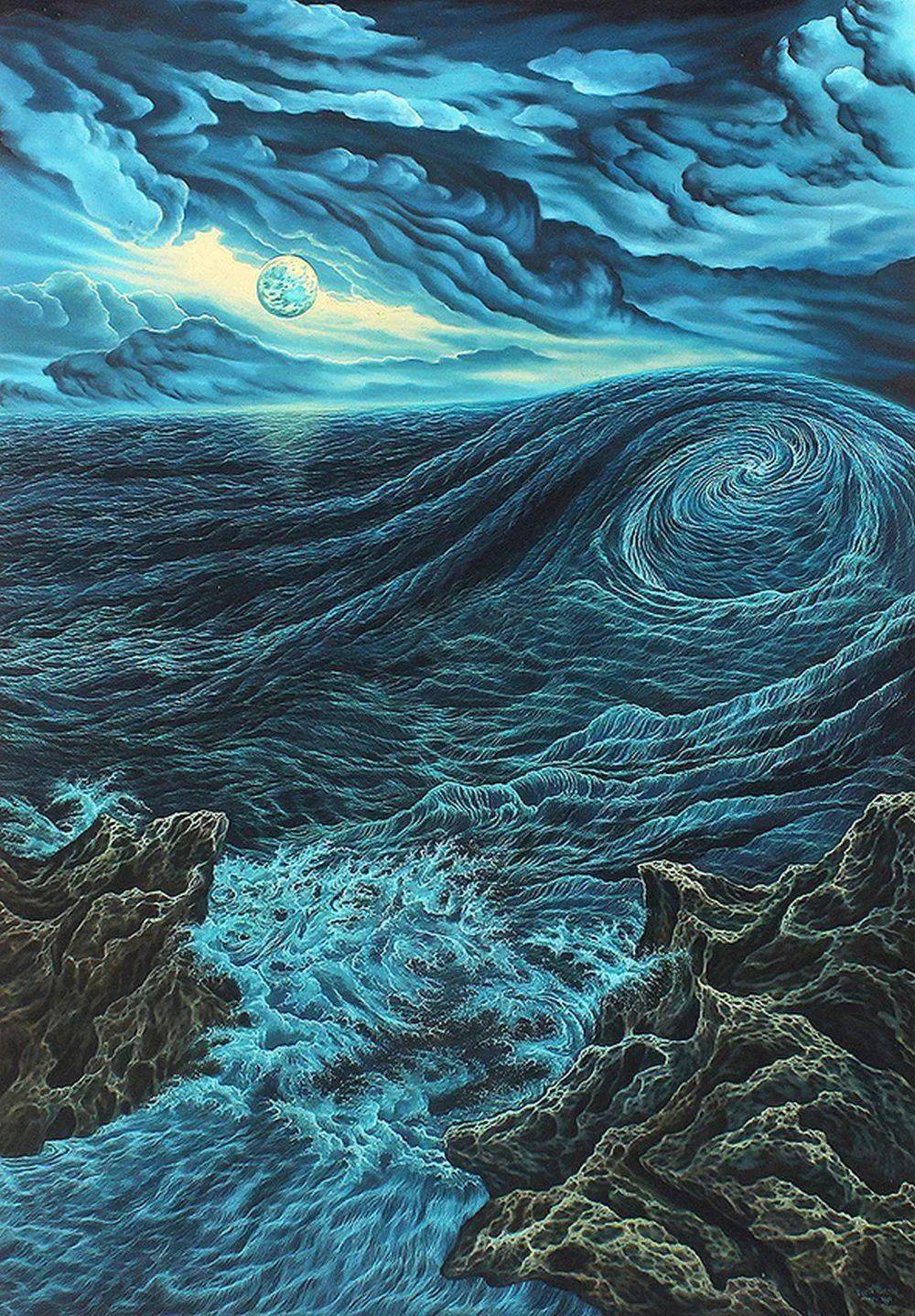 纯素艺术家lucia的超现实宇宙画作未来的启示隐藏在艺术中