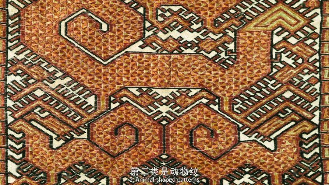 黎族织锦上的图案共有160多种,归纳起来可以分为6种类型纹样.