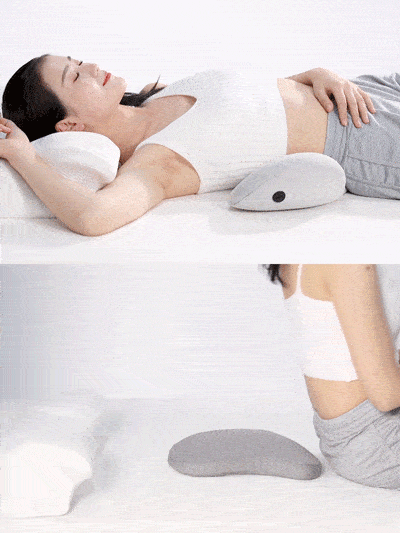 睡前先用硬垫牵引15分钟,放松腰椎;然后用软腰枕睡觉,8小时承托护腰.