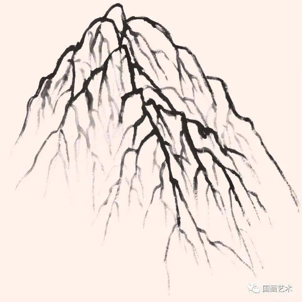 一步一步学画常用皴法