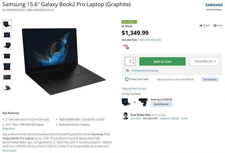 Arc|搭载英特尔 Arc 独显的三星 Galaxy Book2 Pro 偷跑：约 8500 元