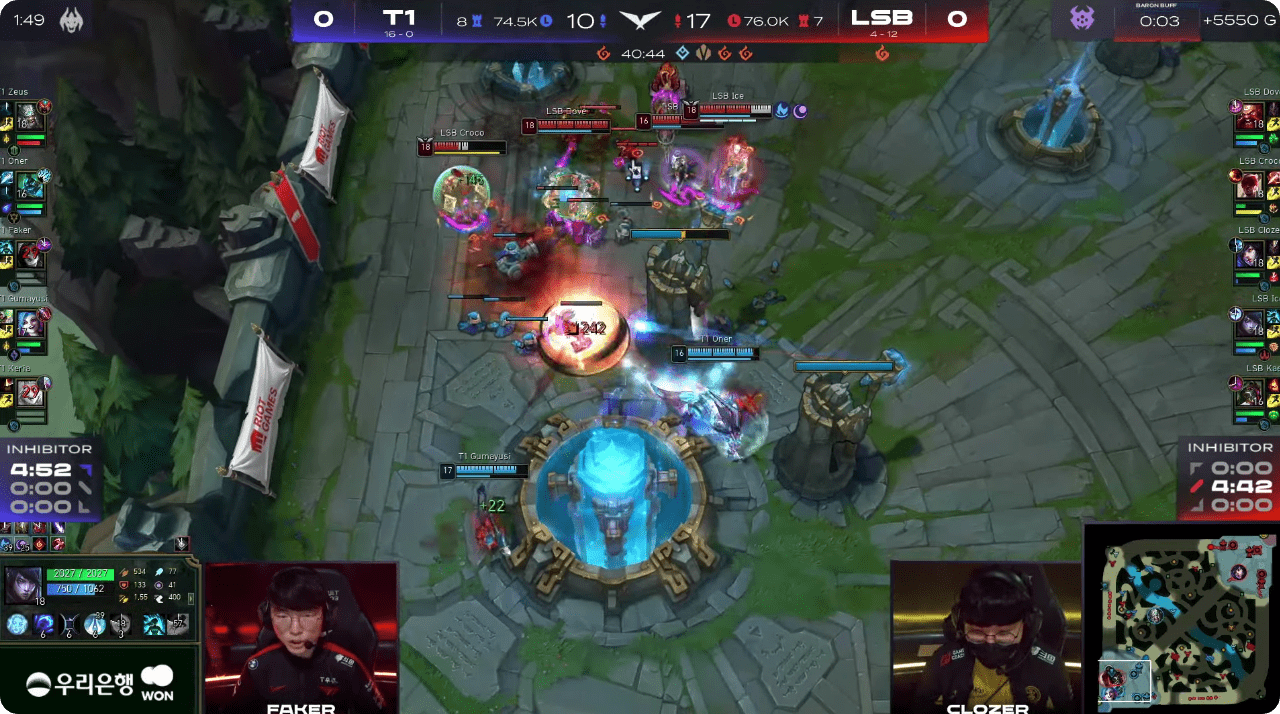 中路|18连胜势不可挡？T1战胜LSB，两局把对面当人机宰，太离谱了