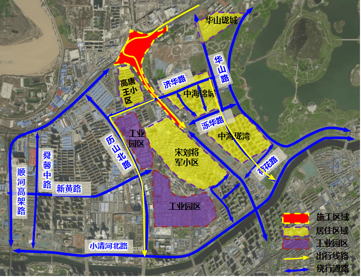 济南308国道改建规划图图片