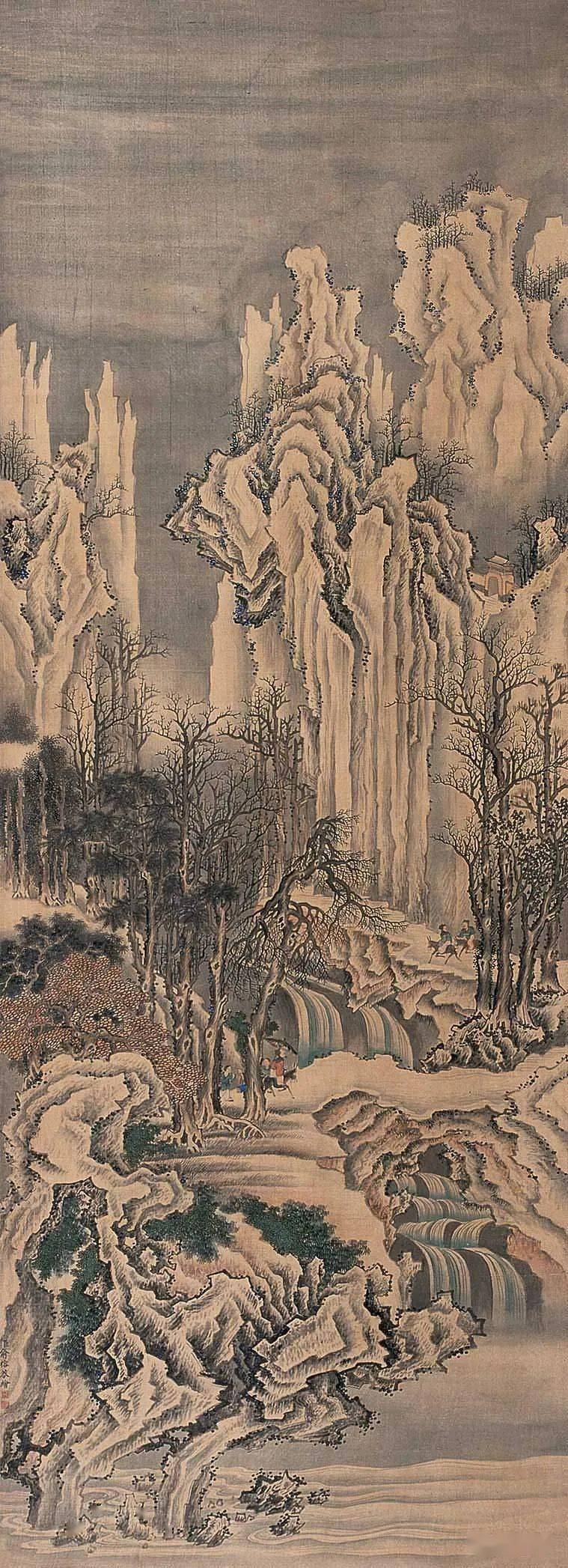 一组寒林图感受萧瑟意