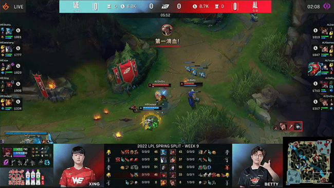 发条|LOL-LPL：Biubiu纳尔无情巨兽10杀超神，WE团战无双2-0横扫AL