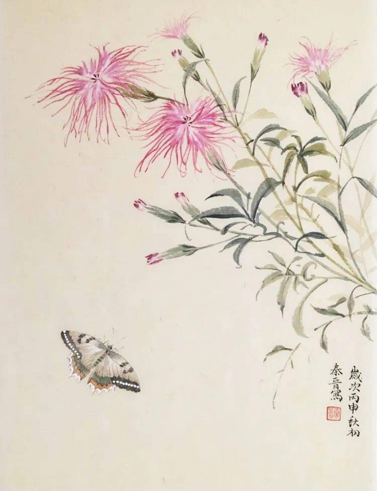 宋秦晋的没骨画花卉99幅清雅恬静如梦境般虚幻