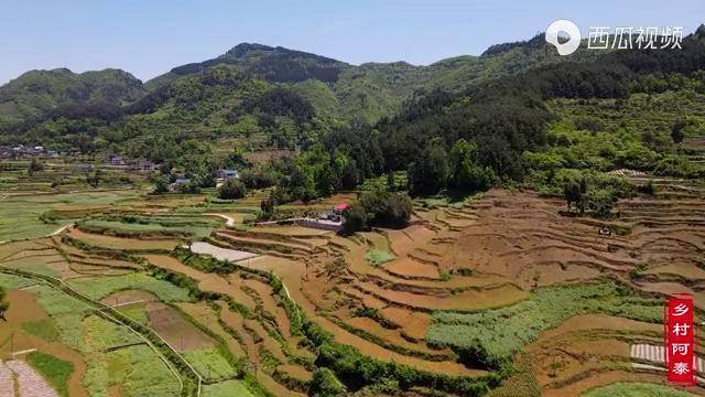 贵州深山发现一栋别墅建房位置选得真好左右都有小山脉护体