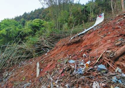 東航一架波音737客機在廣西梧州市藤縣墜毀