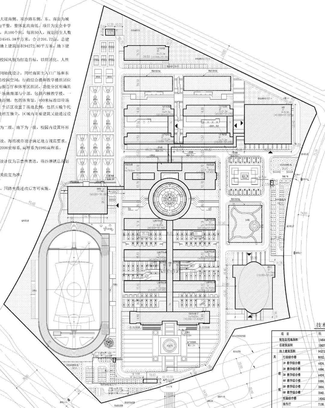 北部生态新区实验中学总平调整计划今年开工