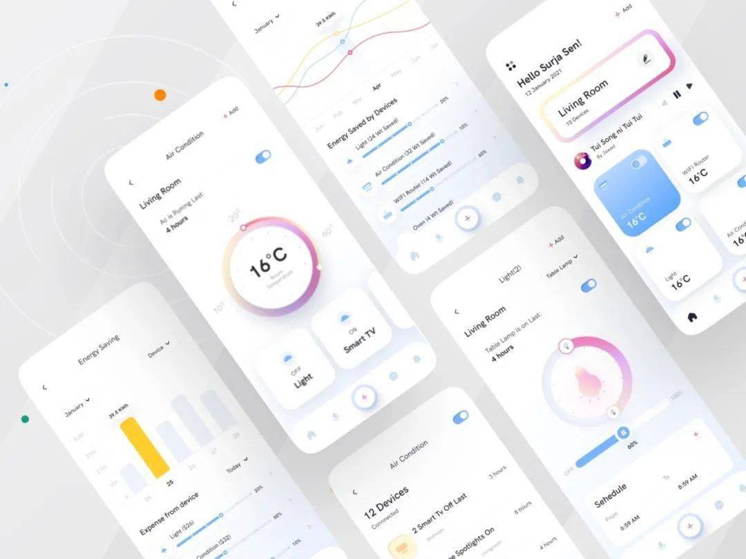 设计灵感:12 组智能家居 APP 界面设计_搜狐网