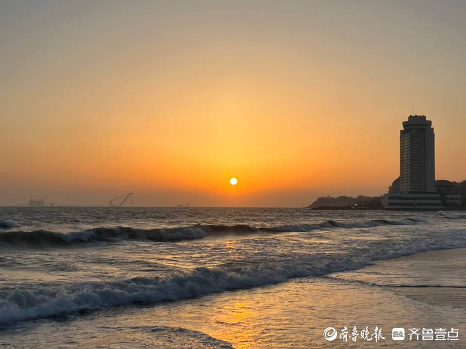 烟台日出照片图片