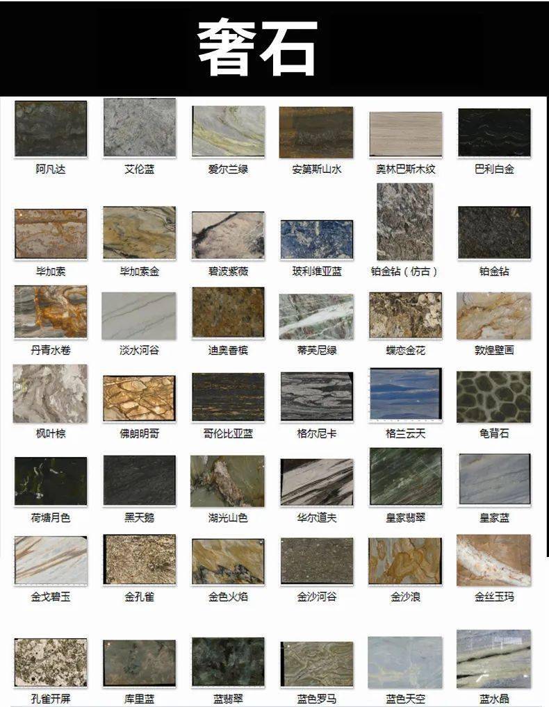 石材的种类图片及名称图片