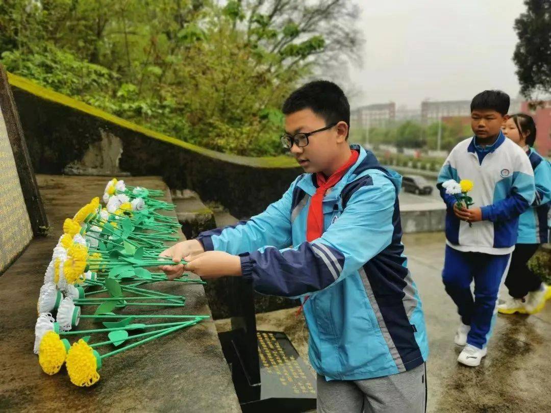 我为英烈献朵花图片