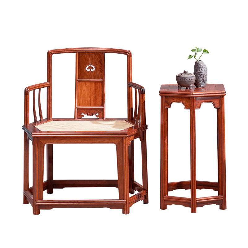 罕见的经典美学之作明式六方扶手椅