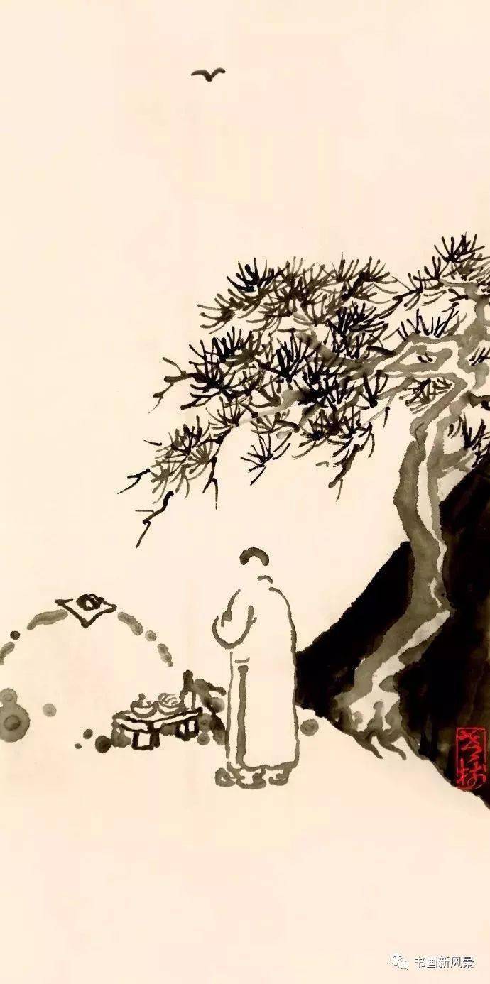 老树画画:又是一年清明_母亲_故人_刘树勇