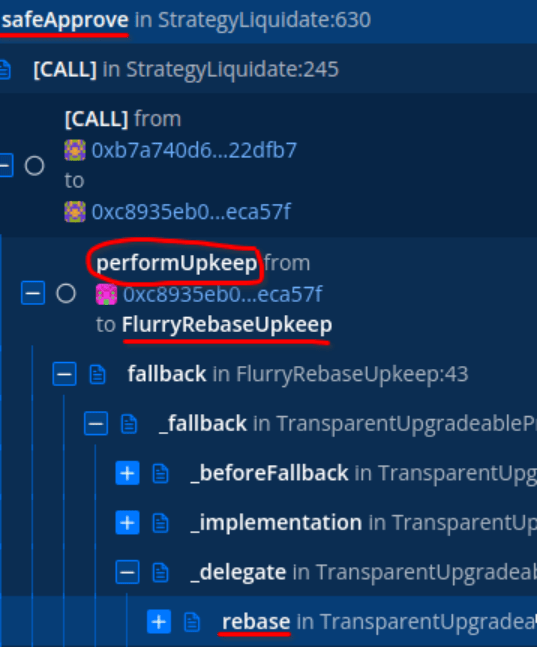 至此,攻击者利用此攻击流程,通过对官方 strategyliquidate,flurryre