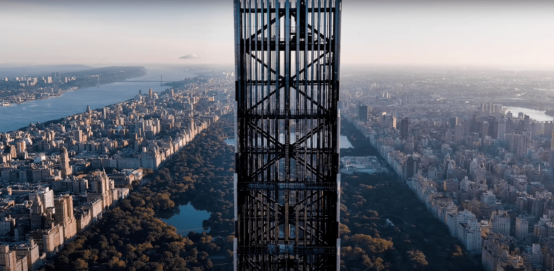 建筑高435米世界最瘦摩天楼在纽约建成
