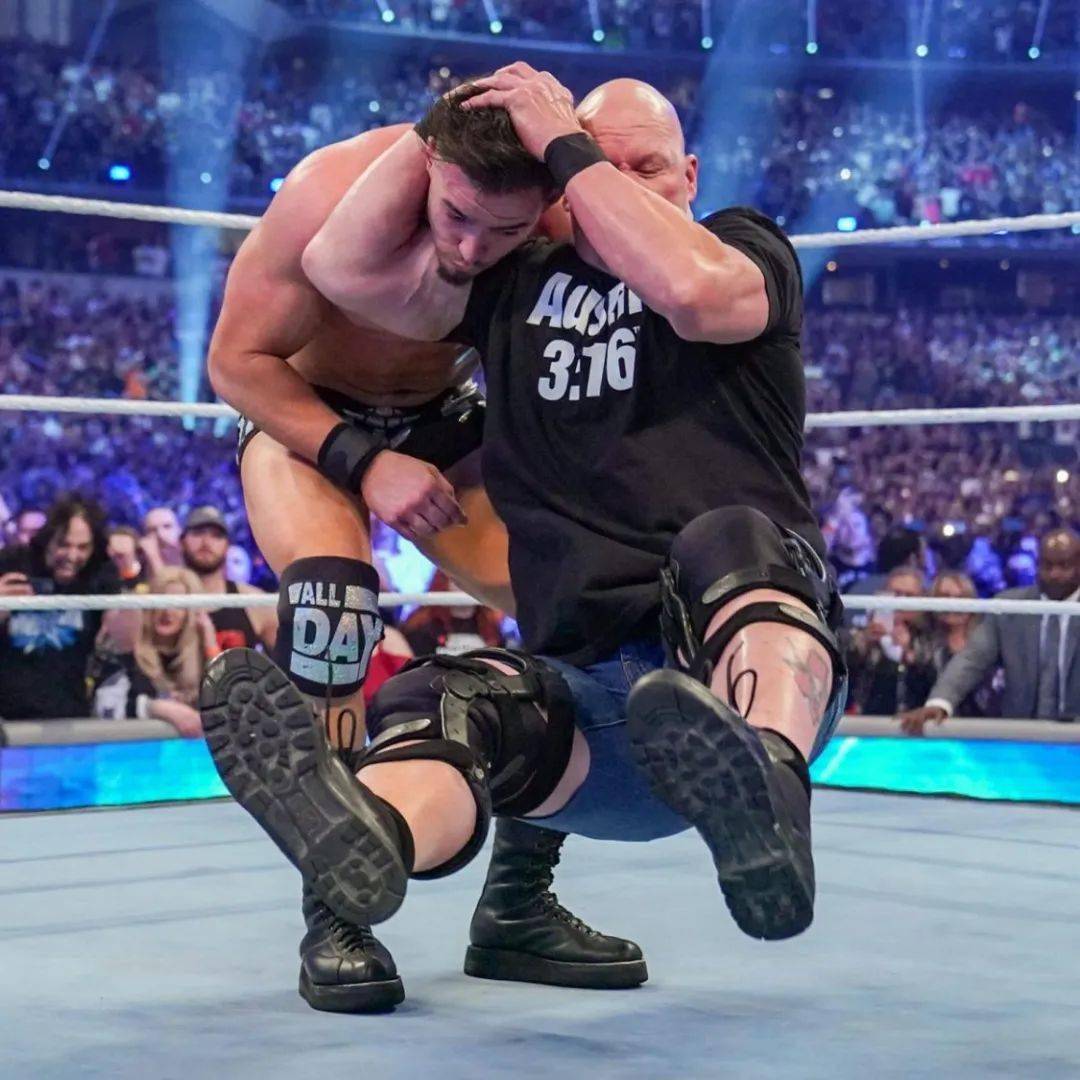 wwe摔角狂热38最完美的拼图冷石奥斯汀终于完成等待19年的比赛