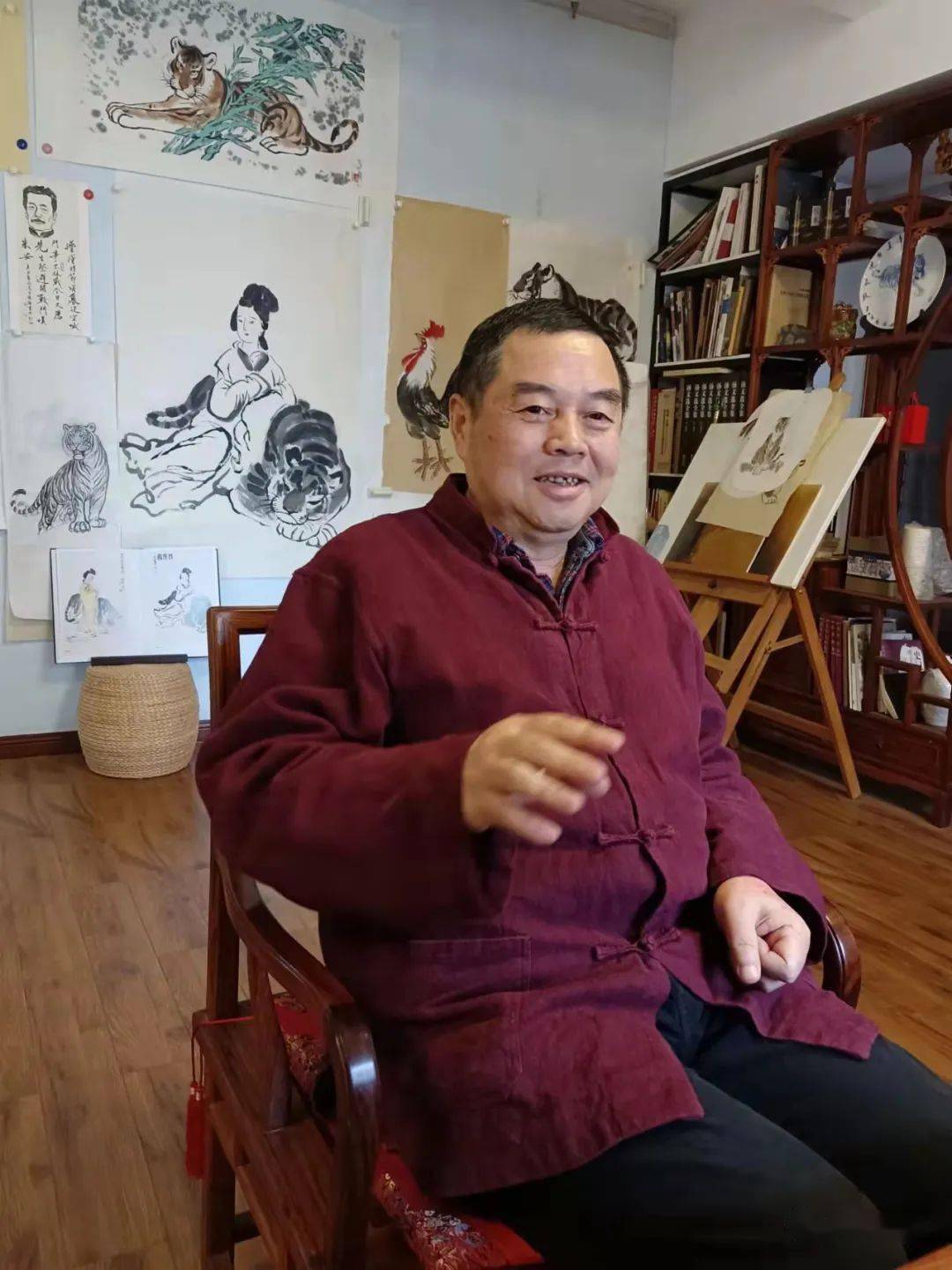 画家陈谢与虎结缘的艺术人生