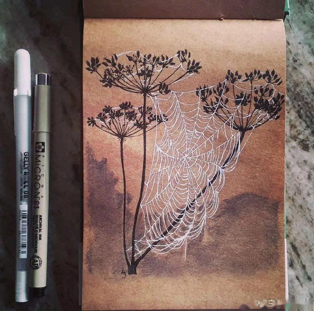 利用高光笔画画,超强效果不比水彩画得差,太绝了_装饰_工具_绘画