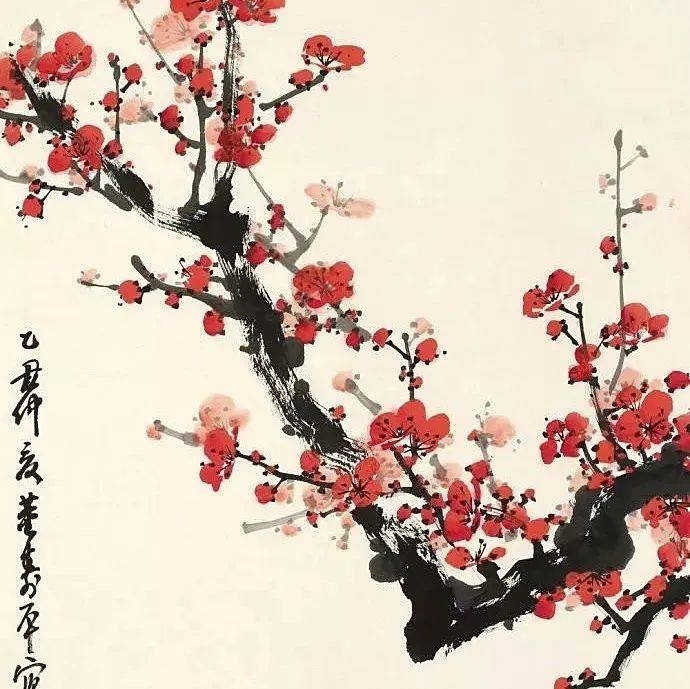 国画教程：写意画梅方法与步骤_画面_方可再_色彩