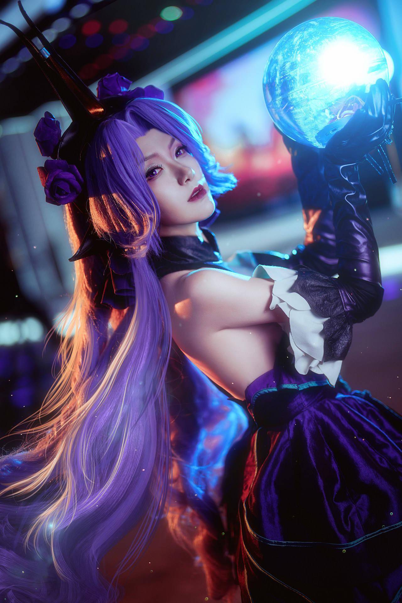 英雄联盟幽梦玫瑰辛德拉cosplay