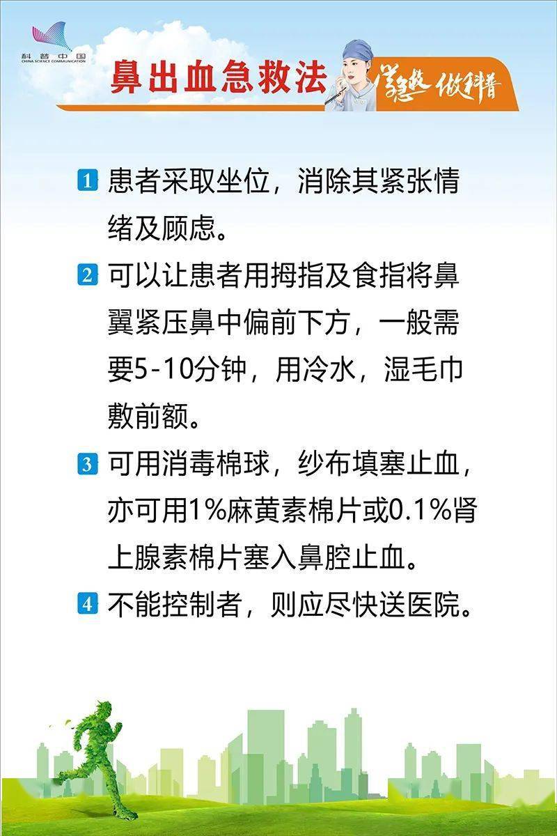 学急救 做科普——鼻出血急救法