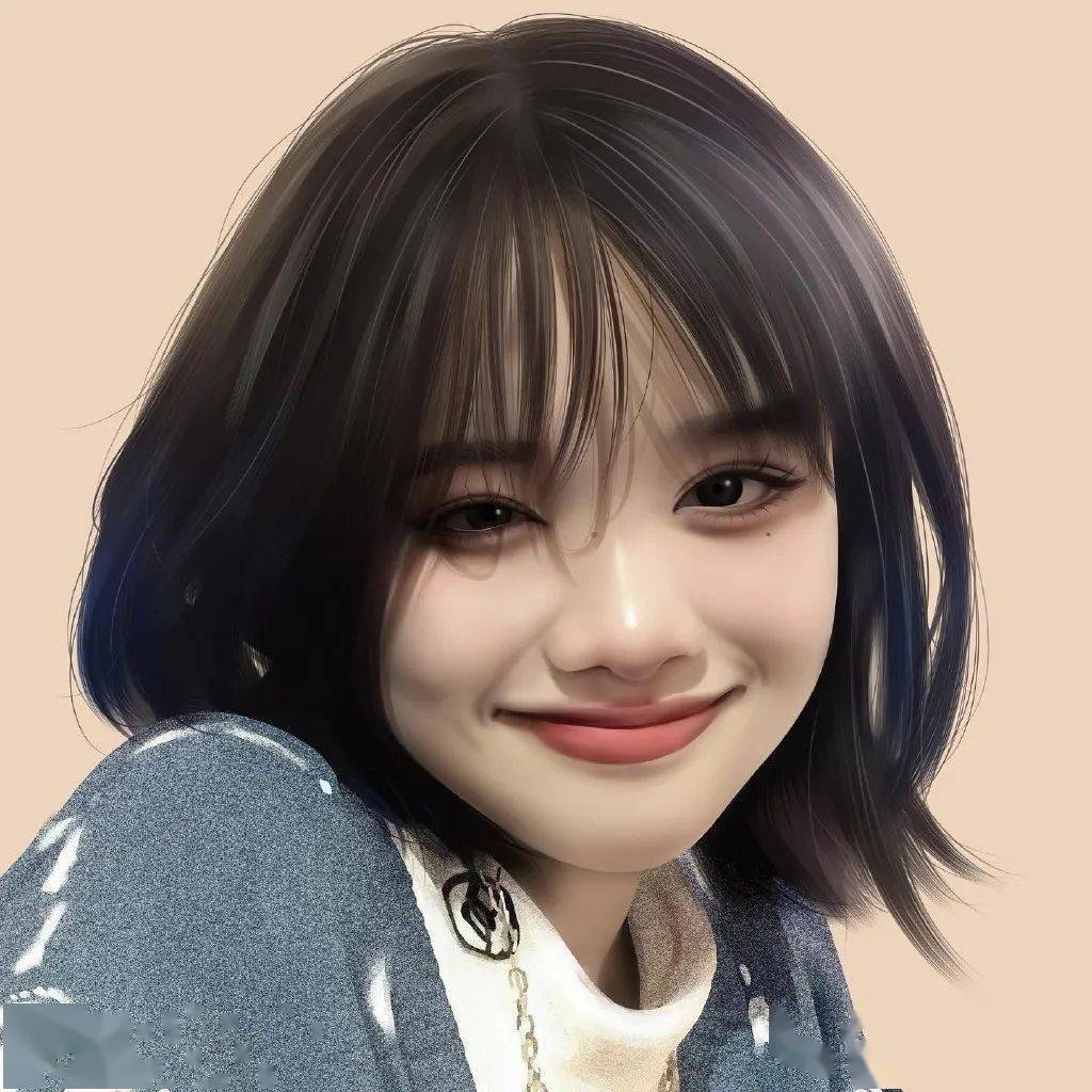 超写实厚涂女生人物插画梦幻与真实根本无法分清