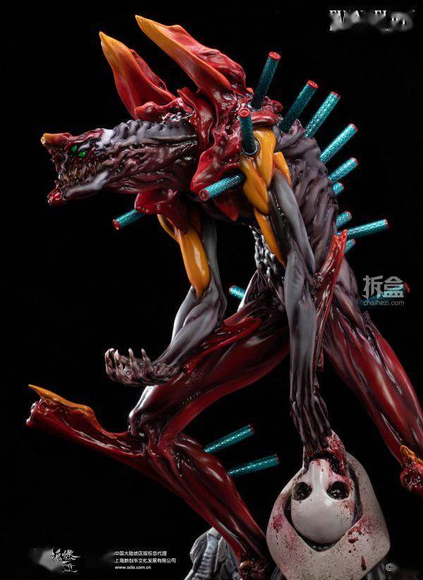 末那魂燃破evangelion02eva2号机兽化形态正版雕像