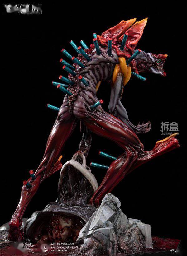 末那魂燃 破 evangelion-02 eva 2号机 兽化形态 正版雕像_二号机