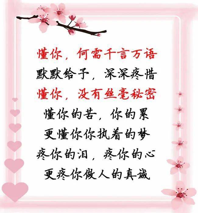 懂你何须千言万语