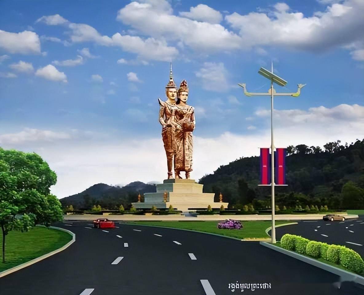 柬埔寨西港巨型铜像4月16日开光_搜狐网