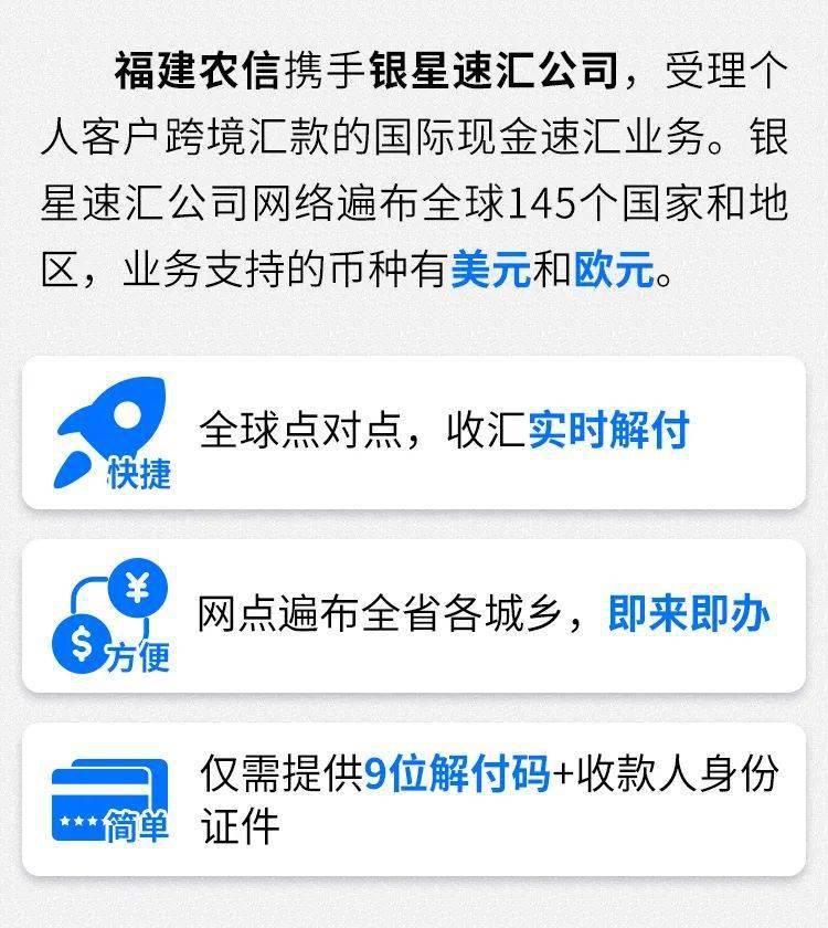 福建农信银星速汇让收汇更便捷