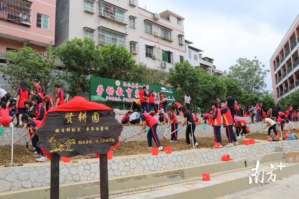 享受劳动的快乐阳山县第一小学劳动教育实践基地启动