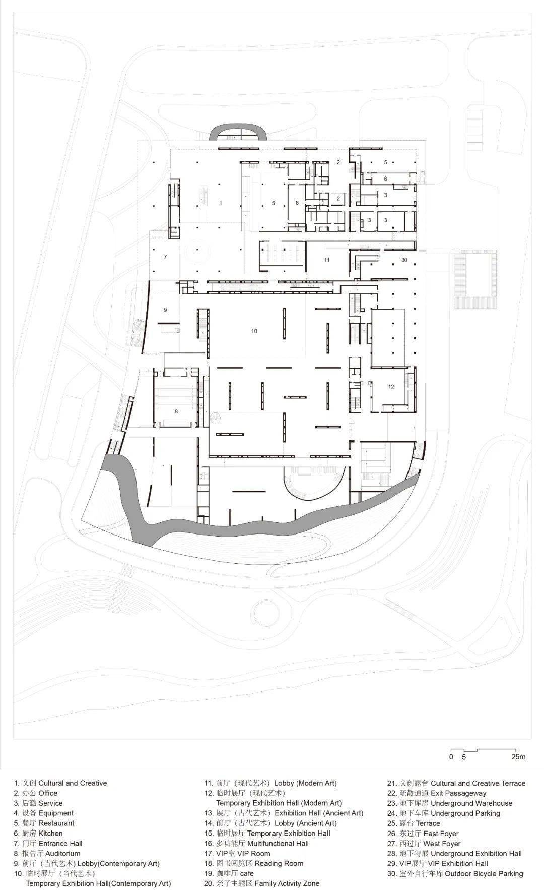 剖面图东&北&南&西立面图渲染图项目信息项目名称:琴台美术馆项目地点