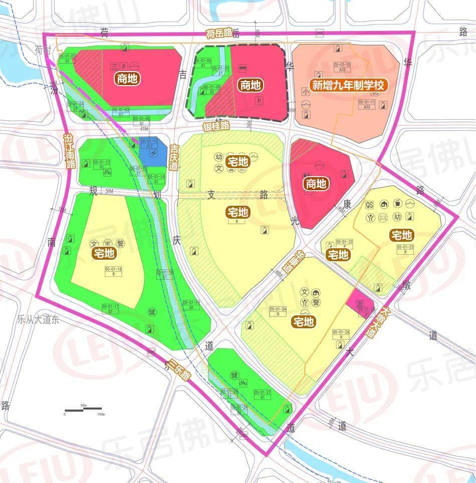 根据公示显示,片区规划新增6宗宅地,3宗商业地和1宗中小学用地