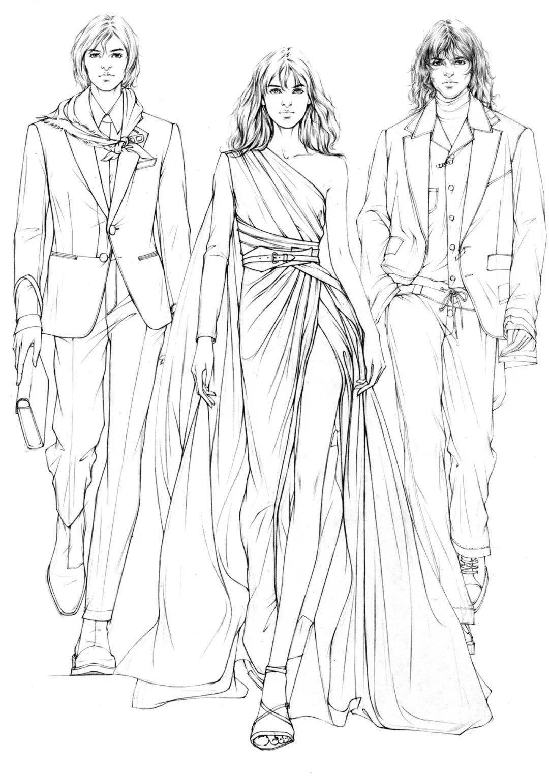 网课有赠课马克笔时装画快速表现技法丁香班在线课程4月19日开课预约