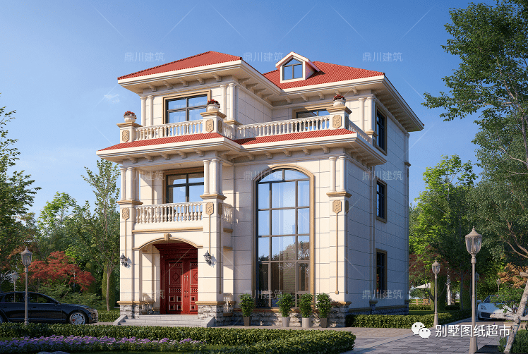 小开间三层农村别墅这4款面宽8米多尺寸小造价低精致美观