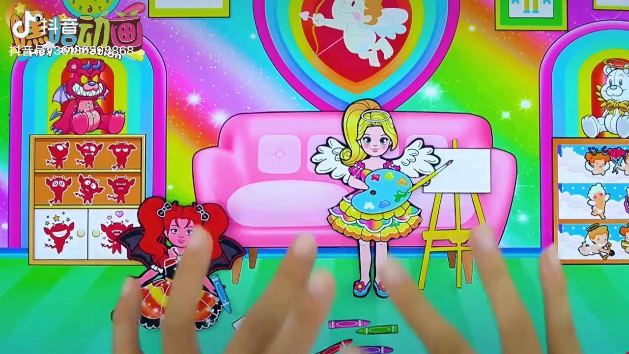 她们这样相处,十分团结温馨 动画 纸娃娃动画 定格动画 芭比娃娃_动画