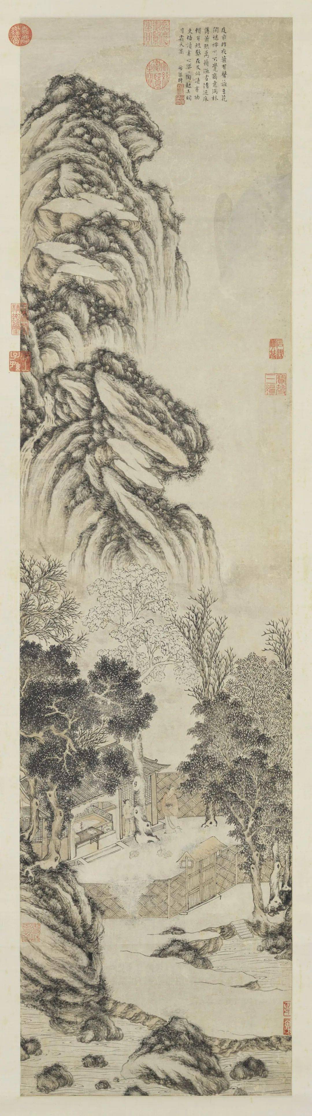 明 石锐《朱买臣负薪读书图》明 项圣谟《天香书屋》元 王蒙《春山