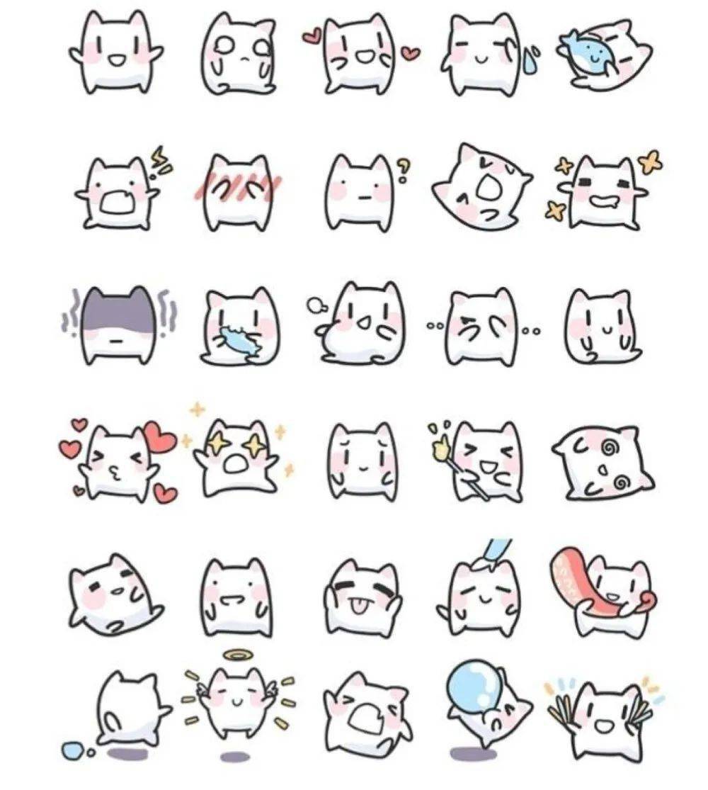 简笔画简笔临摹素材喵星人