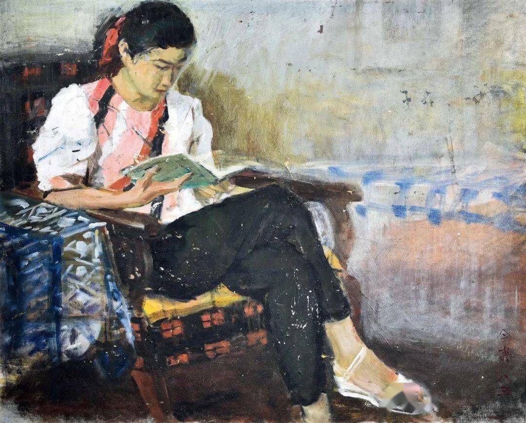 鲁美人 画"读书"_油画_世界_邢瑛