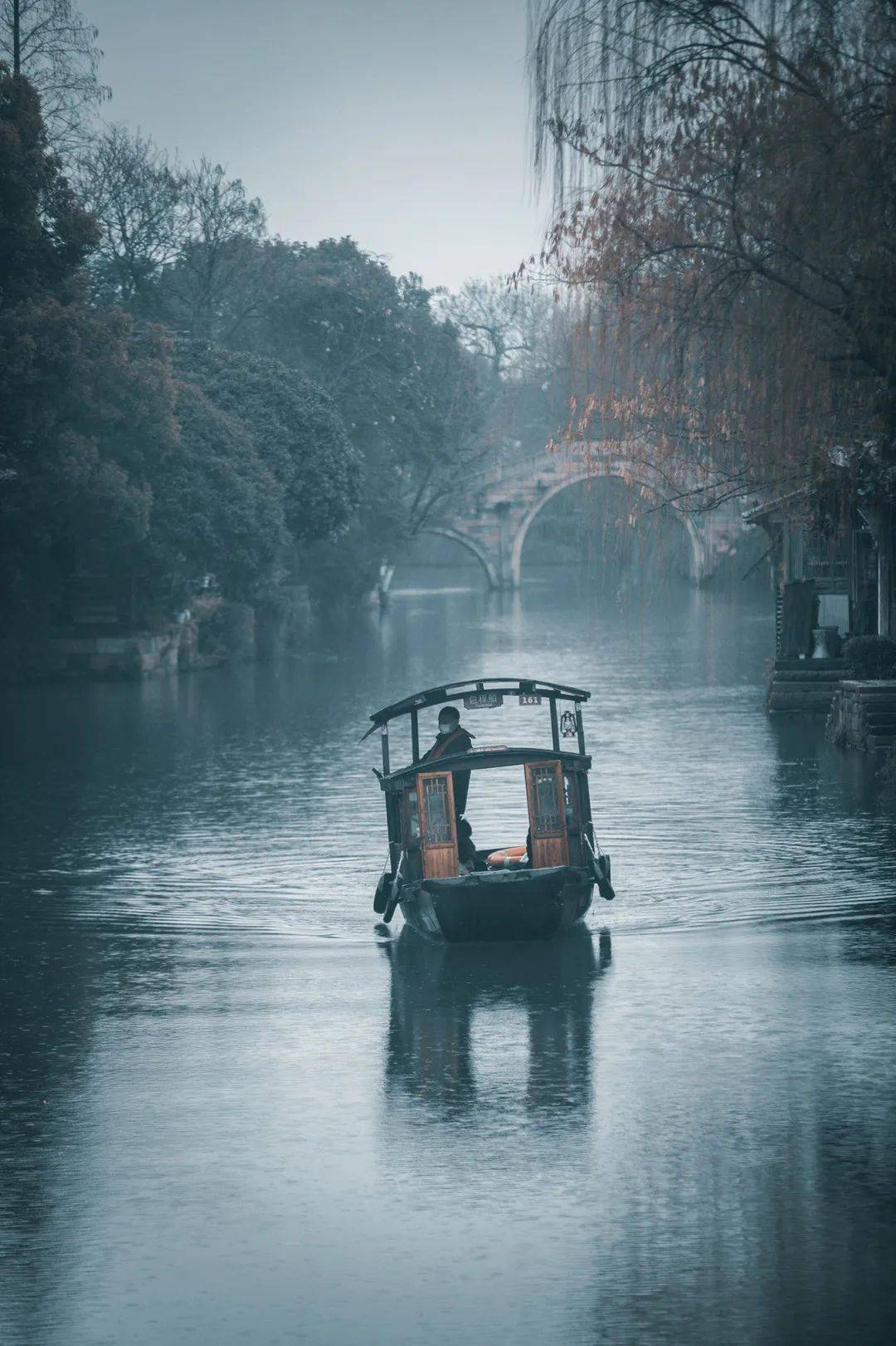 江南水乡烟雨朦胧图片图片